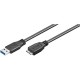 Ewent EW-100113-020-N-P 1.8m USB A Micro-USB B Macho Macho Negro cable USB